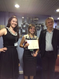 Maria with award Graduate Scholar